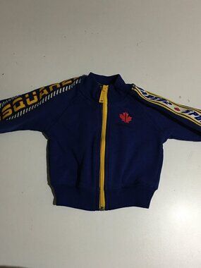 Dsquared2 Toddlers Jacket Full Zip Size 3M Blue Maple Leaf